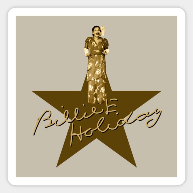 Billie Holiday - Signature Sticker by PLAYDIGITAL2020